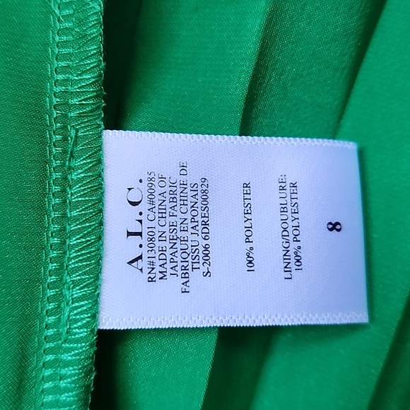 A.L.C. GREEN PLEATED DRESS - Picture 11 of 13